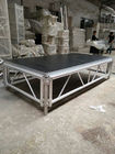 Aluminum Outdoor  Movable Stage Platform , Portable DJ Stage Outdoor Adjustable Height Stage